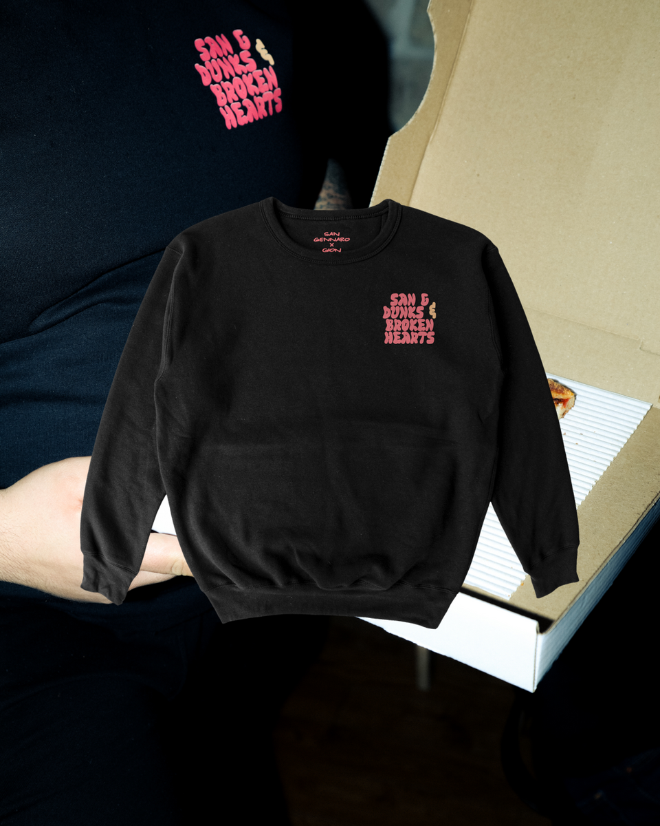 Broken hearts dunks SAN G DUNKS & BROKEN HEARTS “ - Black Crewneck – GION main image 2